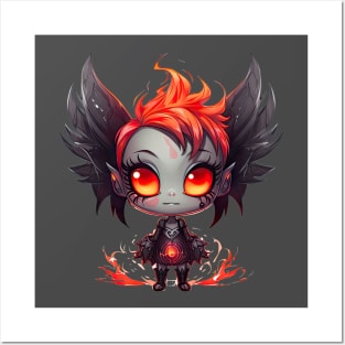 Fiery Enchantress: Adorable Dark Fairy Posters and Art